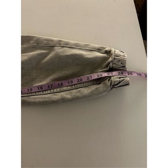 Allsaints Lea Cargo Soft Denim Jogger Size 0 revolve Gray Barrel Leg Y2K Classic - Picture 11 of 12